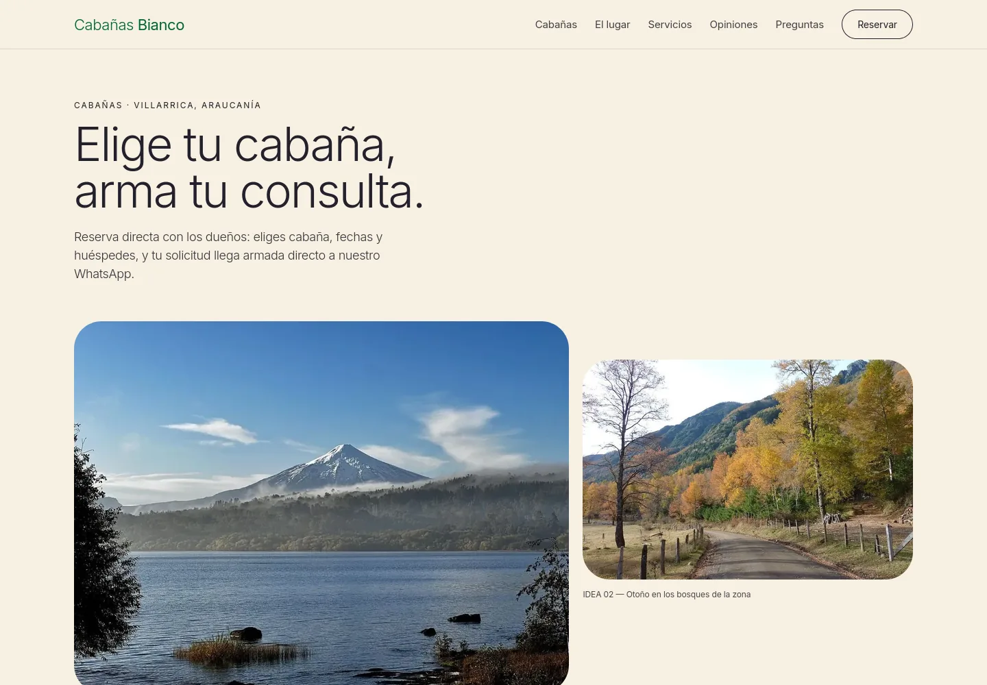 Vista previa del proyecto 2: catálogo con filtros y barra de reserva